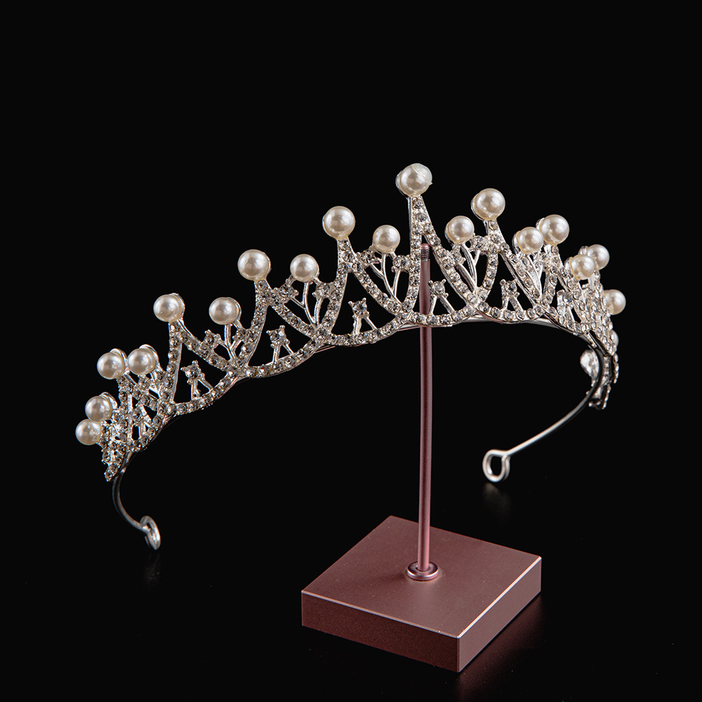 2024 verano explosivo material de aleación galvanizado estilo simple princesa corona de cumpleaños corona de boda corona de novia