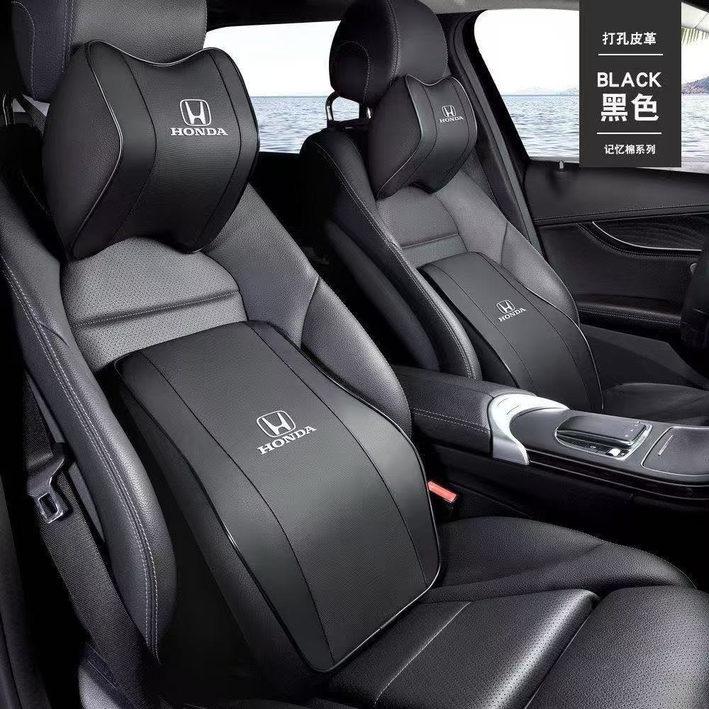Suitable for Honda Vezel Crv Avancier Xrv Civic Accord Crider Car Headrest Lumbar Support Neck Pillow Leather
