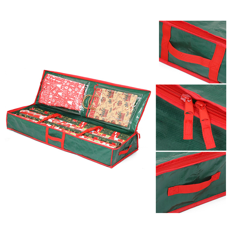Bolsa de almacenamiento de papel de rollo de Navidad Bolsa de almacenamiento de Navidad caliente de Amazon Almacenamiento de regalos de Shengyan