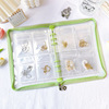 Jewelry storage book with zipper, accessory PVC, jewelry bag, handheld organizer bag, tear-off sheet