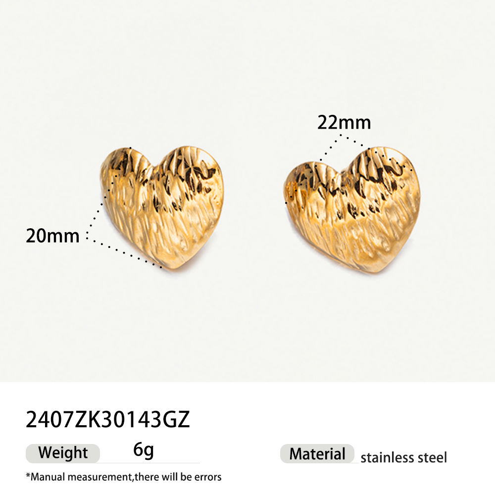 TENA transfronterizo de alta calidad texturas plegadas pendientes de acero inoxidable mujeres estilo de diseño de nicho simple pendientes de acero de titanio