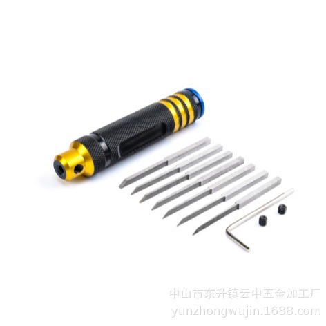 Modelo Tipo de reemplazo grabado empuje cuchillo Gundam modelo detalle grabado línea tipo de reemplazo metal precisión grabado cuchillo/empuje cuchillo