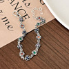 Mountain tea, brand retro necklace, multicoloured zirconium, silver 925 sample