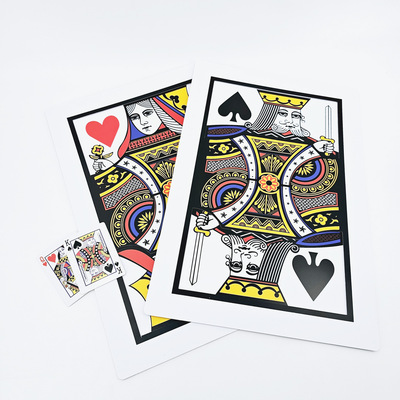 G0321 大Q变K 大扑克 QK变幻 King Magic 舞台魔术道具 厂家批发|ru