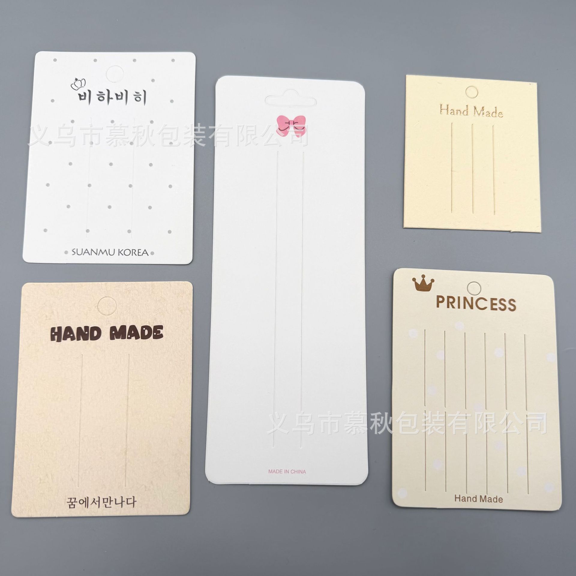 Papel de hierba textura simple clip de cabello tarjeta de papel al por mayor tarjeta de visualización de joyería de arco accesorios tarjeta de placa image 1