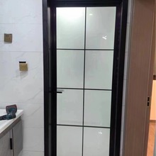 外贸全铝平开门卧室门套装卫生间铝合金型材工厂钢化 厕所门