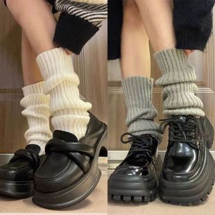 Lolita knitted pile socks Japanese lengthened JK calf socks modified leg socks leg cover slimming leg cover
