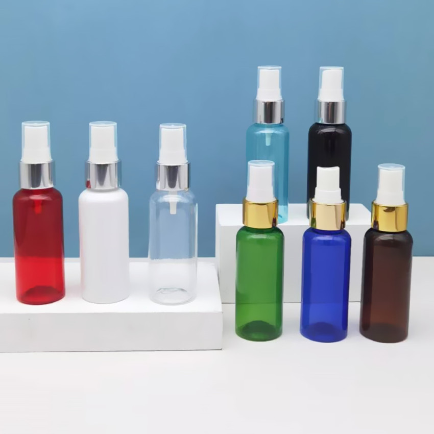 50ml圆肩电化铝喷雾瓶小样试用装瓶精华液爽肤水保湿瓶一手供应
