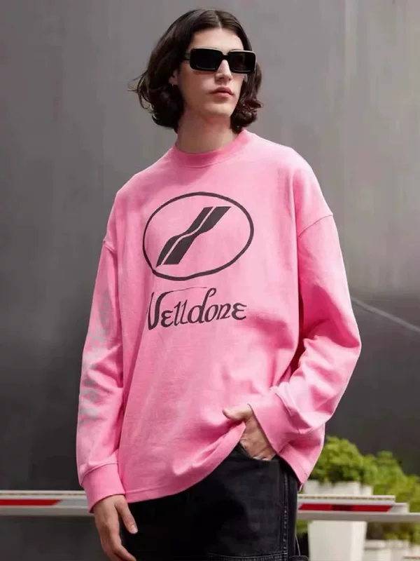 We11Done Rule high street Welldone tide бренд американский FOG нижняя рубашка длинный рукав футболка мальчики tide бренд ins