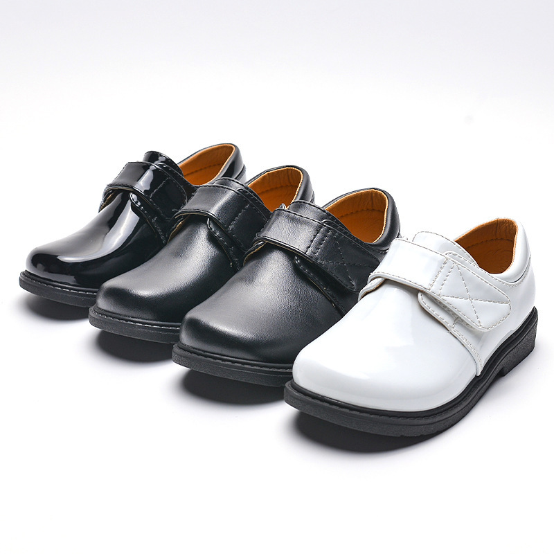 Boys Soft-soled Leather Shoes Korean Style English Style Leather Shoes for Primary and Secondary School Students