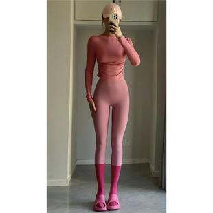 Spice Girl Pure Wants Pleated Waist Small High Neck Base Shirt Long Sleeve