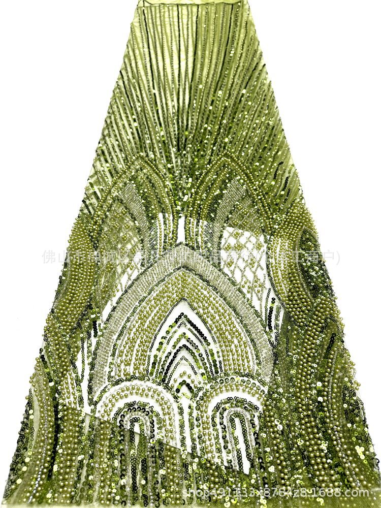 Nuevo arcuado diamante pesado tela de perlas de clavos foto de boda alta figura delgada tela de vestido de coda de pez