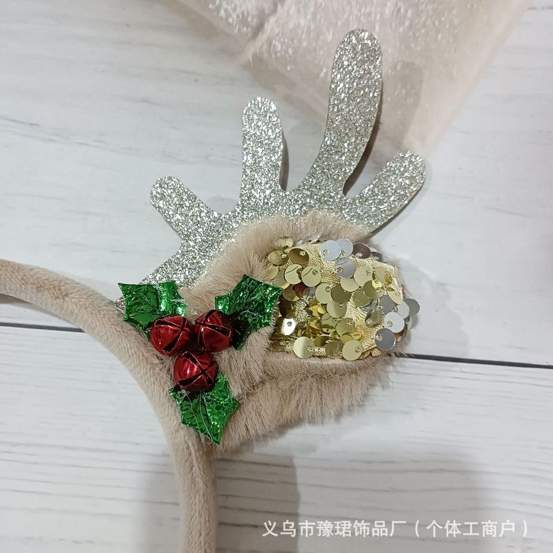 2025新款圣诞节鹿角亮片发箍活动聚会派对麋鹿节日装扮发饰个性可|undefined