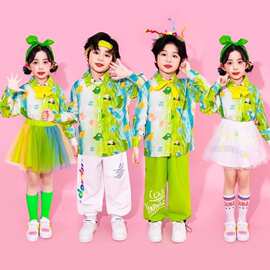 国庆儿童啦啦队演出服衬衫小学生运动会班服开幕式服装幼儿园合唱