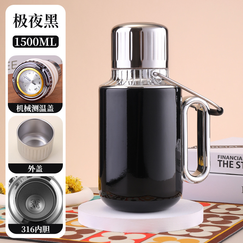 Nuevo tipo de dial mecánico inteligente tetera de té de alta capacidad separación de agua tetera de té doméstica de acero de mano tetera de aislamiento térmico