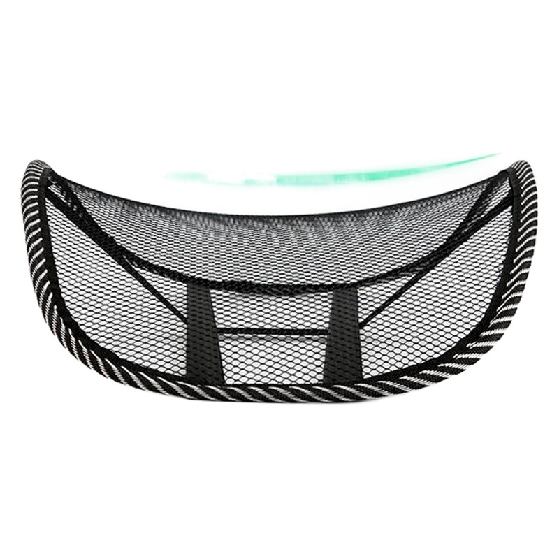 Coche verano transpirable hielo seda cintura soporte oficina asiento cintura soporte cojín masaje malla espalda interior del coche suministros