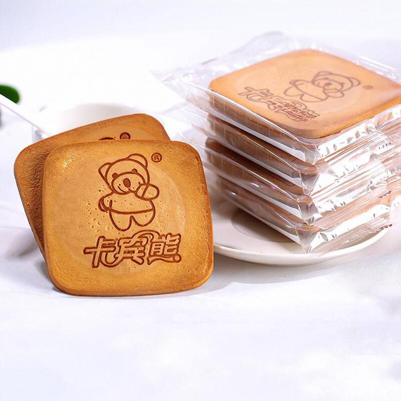 蜜松煎饼干卡宾熊鸡蛋味薄脆儿童代营养早餐整箱散装网红小吃零食