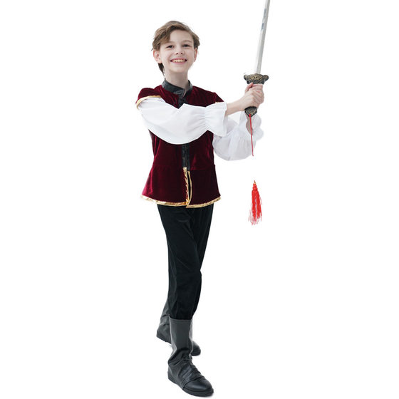 Cross-border sourcing European medieval aristocratic clothing men and children German traditional clothing Halloween cos prince casual clothes
