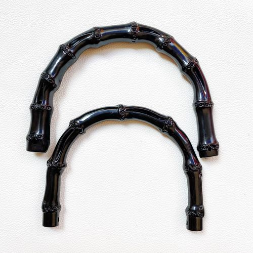 Pure black bamboo handles, luggage hardware accessories handles, resin bag handles, black plastic handles