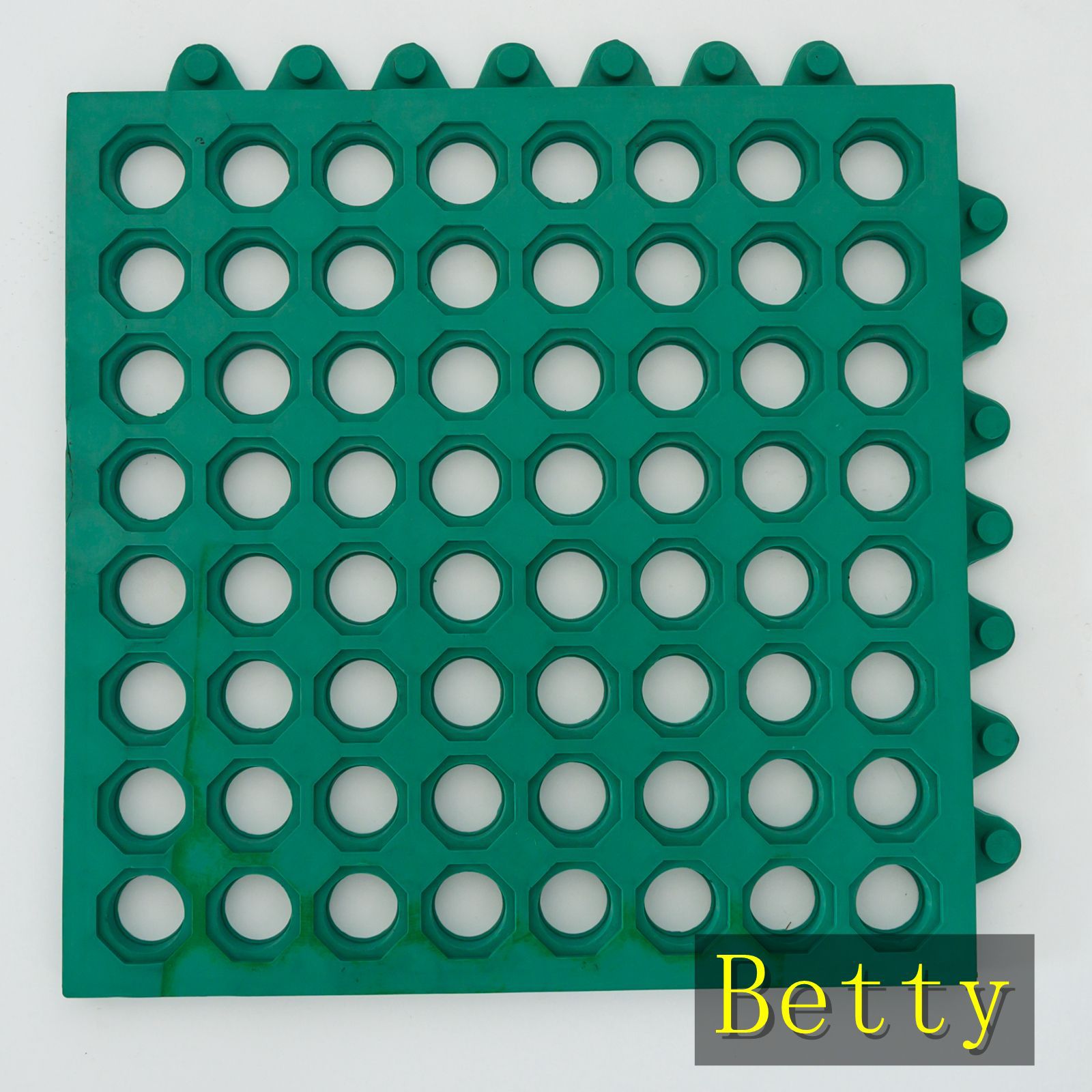 BETTY0可拼接300*300毫米12个厚小尺寸自锁防止滑倒橡胶地垫
