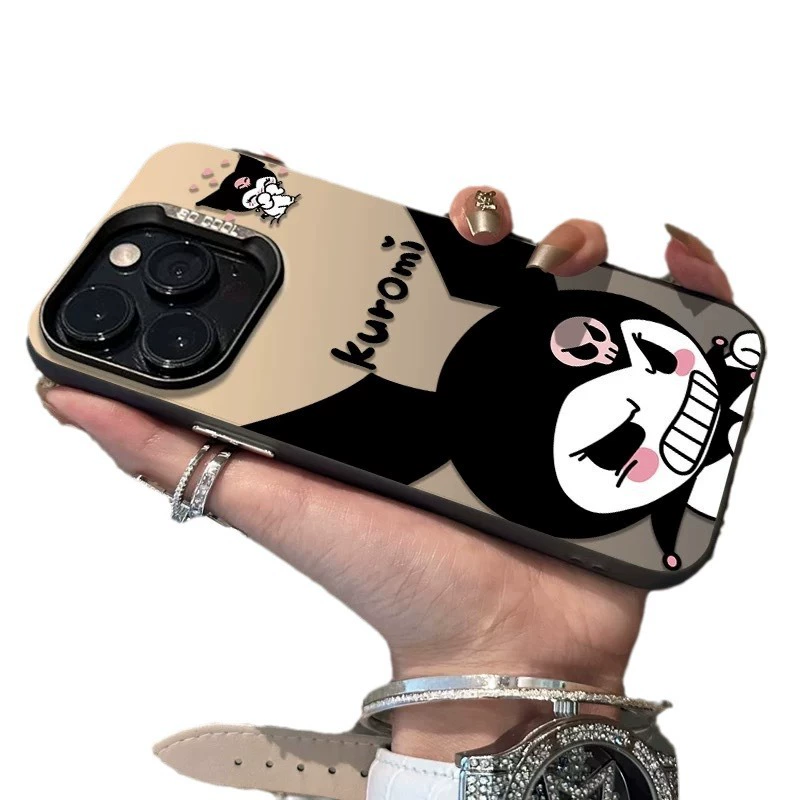 Kuromi подходит для Apple 15 цвет серебро корпус iPhone14pro креативный 13/11promax заморозка защитный случай