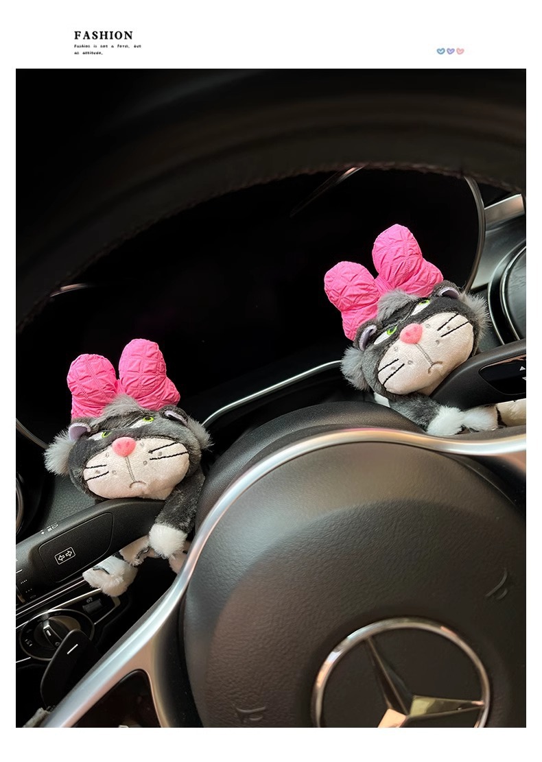 Car Steering Wheel Gaiter Decorative Doll Doll Lucifer Central Control Wiper Ornaments Cute Plush Car Interior