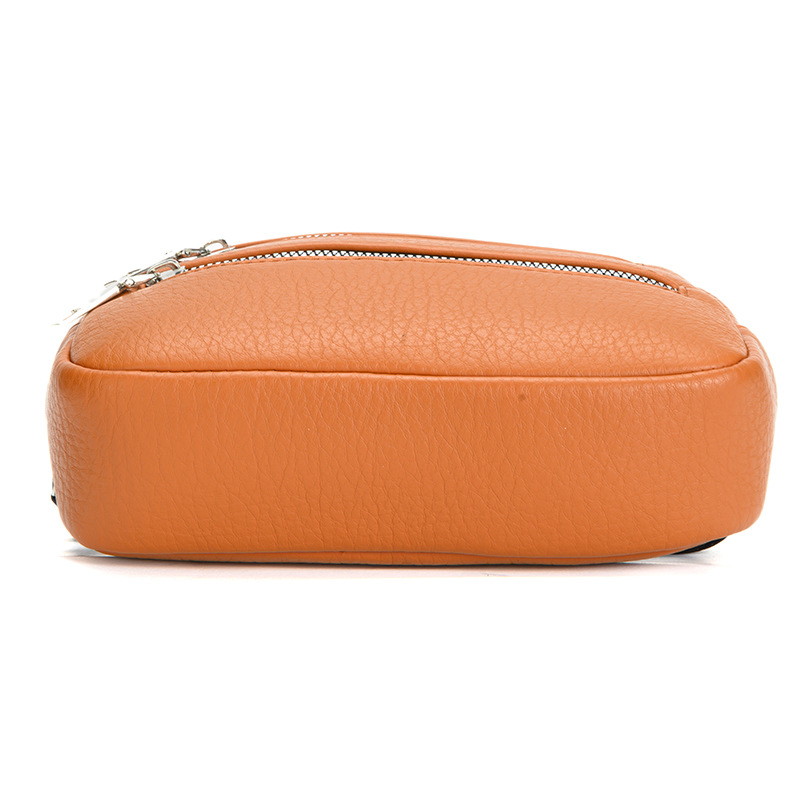 Bolso de doble cremallera multifuncional 2024 nuevo bolso de cintura para hombres bolso de pecho de banda ancha coreano simple bolso de hombro de moda