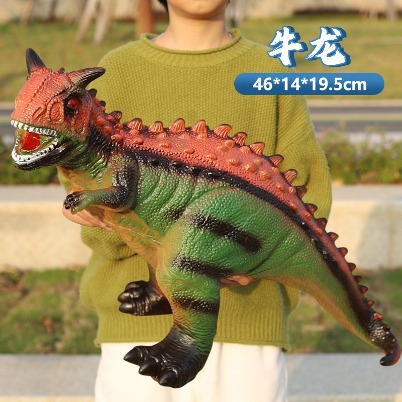 Modelo de dinosaurio de goma suave de gran tamaño para niños y niños, falciformes, brachiosaurios, triceratosaurios, juguetes de montaje