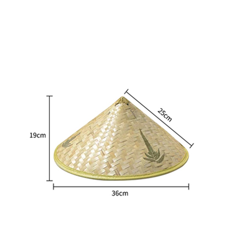 Sombrero de Bambú Tejido Tradicional con Protección Solar para Danza y Trabajo