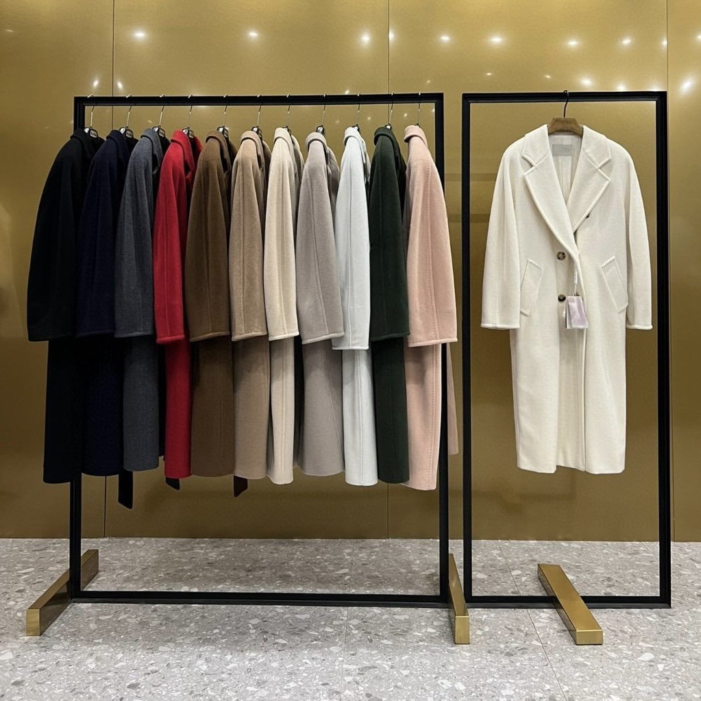 101801 MAX家 labbro羊绒羊毛水波纹双排扣 manuela大衣  泰迪熊