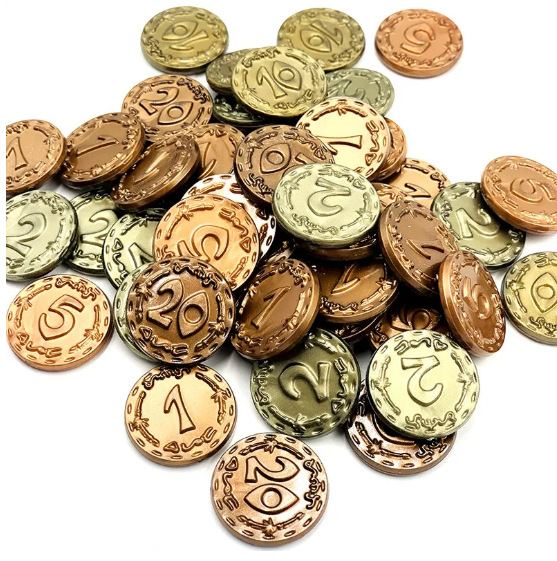 Factory Direct Supply Board Game Plastic Chips Tokens Tabletop Game Manila Token Points Reward Coins