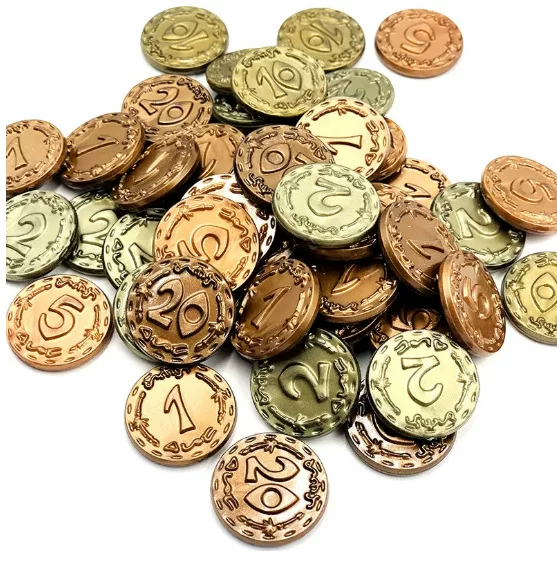 Factory Direct Supply Board Game Plastic Chips Tokens Tabletop Game Manila Token Points Reward Coins
