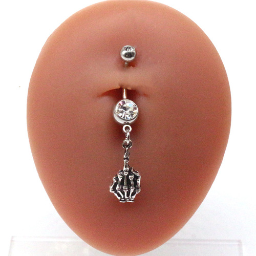 Gaby European and American cross-border bat nose ring heart-shaped breast ring chest nail skull nose ring nose decoration nose nail BR2111105