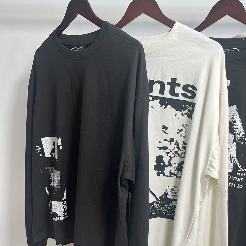 GMABCD Unisex Portrait Graphic Long-Sleeve T-Shirt – Relaxed Cotton Streetwear - detail 6