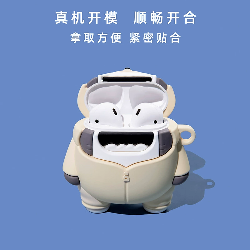 Защитный силиконовый чехол (Apple AirPods 1/2/Pro/3), милый 3D мультяшный брелок-накладка