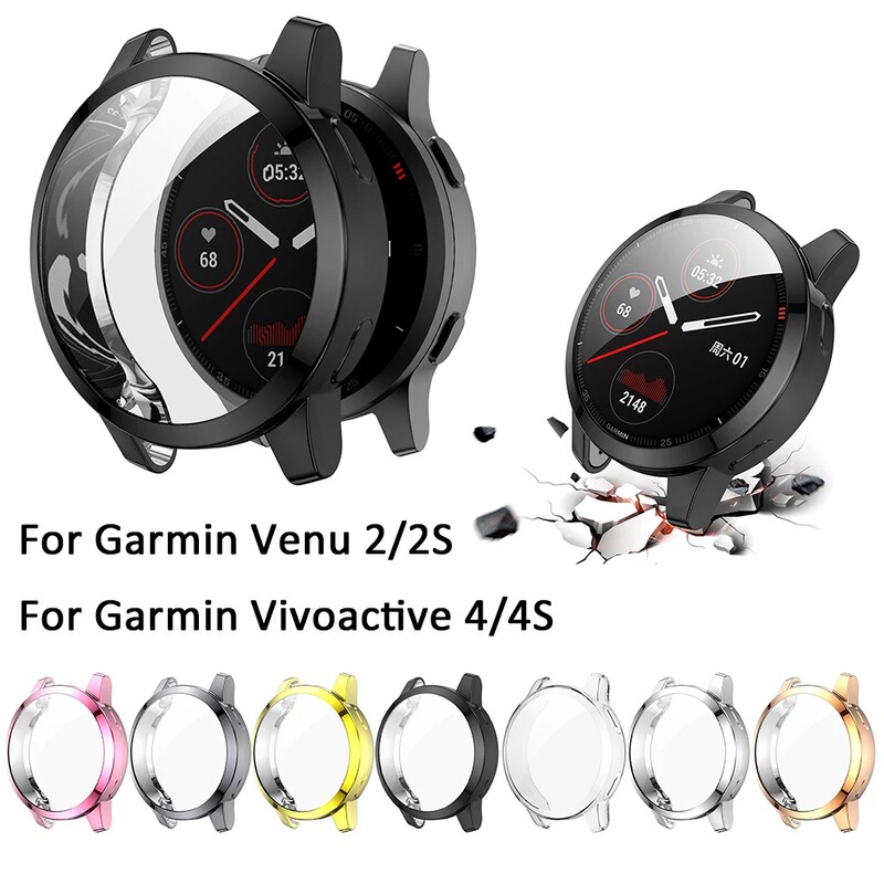 Applicable to Jiaming Garmin Venu 2/2s case Vivoactive 4/4S all-inclusive electroplated TPU protective case
