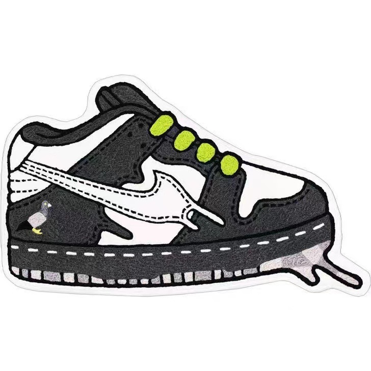 Zapatillas de deporte de marca de moda alfombra de piso de terciopelo de cristal irregular en forma de dibujos animados alfombra de piso de cachemira suministro transfronterizo entrega de una sola pieza