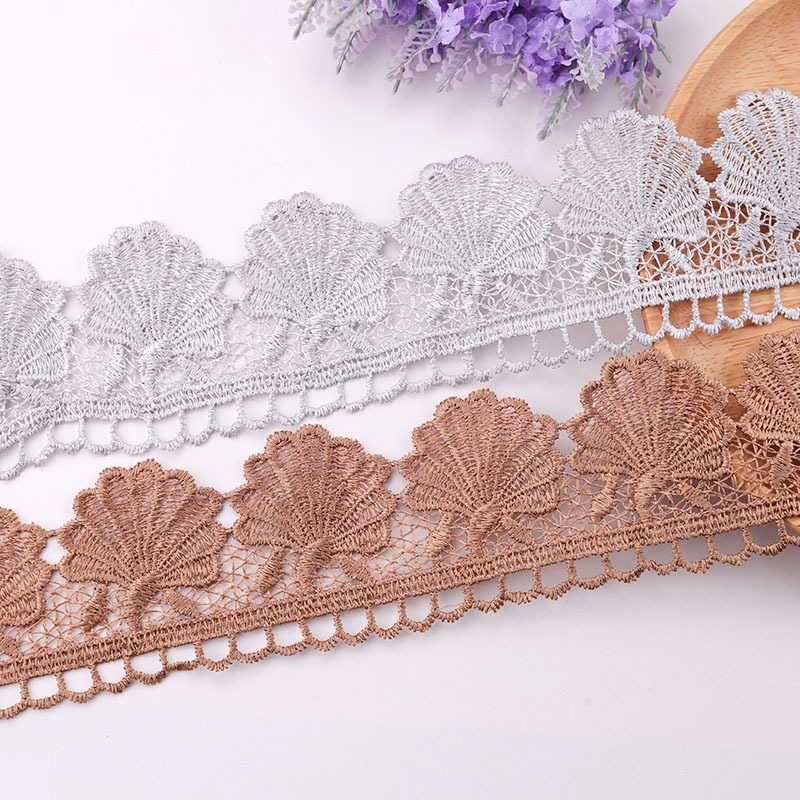 厂家现货批发服装辅料刺绣条码涤纶花边批发彩色家纺辅料水溶花边