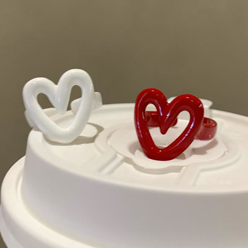 Open Rings, Rings Classification 1 Piece Elegant Lady Heart Shape Alloy Resin Women's Open Rings Rings
