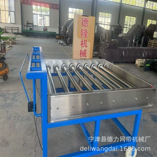 不锈钢动力滚筒线圆形铁桶平面输送机吨包托盘旋转运输传送带