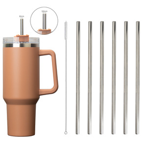40Oz Car Cup straw 304 stainless steel straw Stanley ice cream cup water cup color metal straw