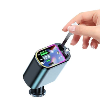 Mobil şarj cihazları 120W fast charging, built-in retractable