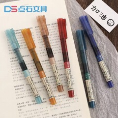 点石复古直液式走珠笔彩色中性笔走珠君手帐速干针管签字水笔批发