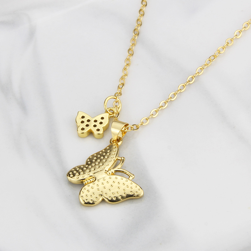 European and American Ins Cross-Border New Arrival Butterfly Necklace Womenu0027s Foreign Trade in S
