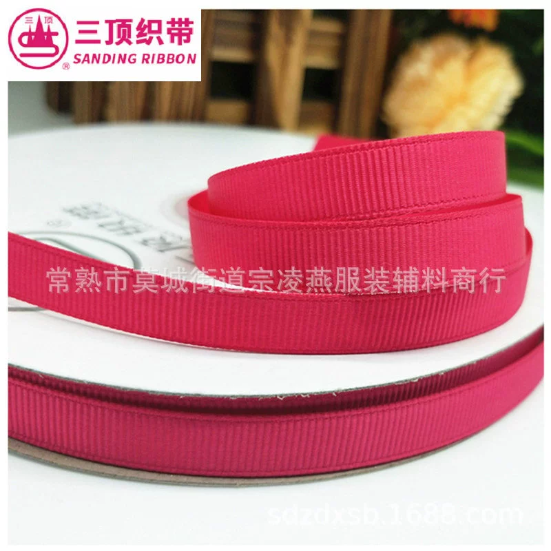 Three -top webbing 1cm colored threaded webbing ribs horizontal woven strap handmade bow material plus price reduction wholesale