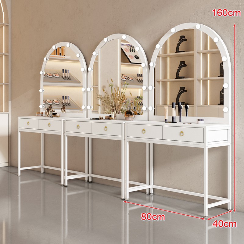 [화이트 선반 + 화이트보드] 길이 80cm 폭 40cm 높이 160cm (조명포함)