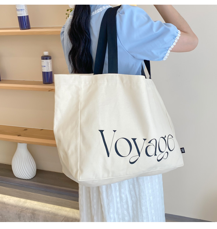 Große Damen Tragetasche Aus Canvas Schultertasche Lässig_voghion.com