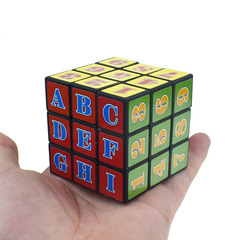 5.3CM Children's Intelligence Cube Three-Stage Toy, Digital and Alphabet Cube, Smooth Cube, Push-and-Slide Gift