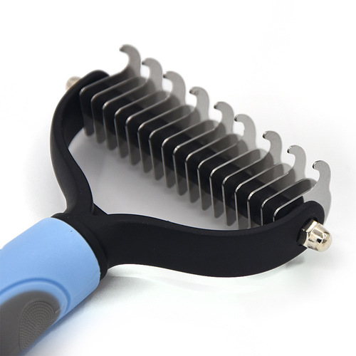The shopkeeper recommends pet double-ended knife knotting comb, cat and dog hair cleaning comb, hair removal and hair removal, beauty self-cleaning comb