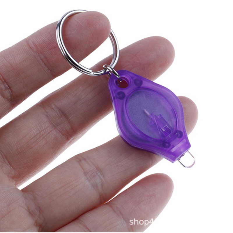 395 purple light uv curing lamp mini key lamp gift purple light banknote key chain lamp diamond luminous key chain